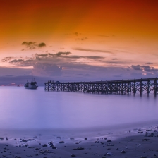 Wooden Bridge And Sunset by Syahrul Sandjaya
